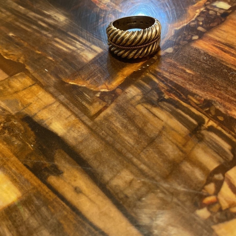 Sterling silver & 14k gold ring